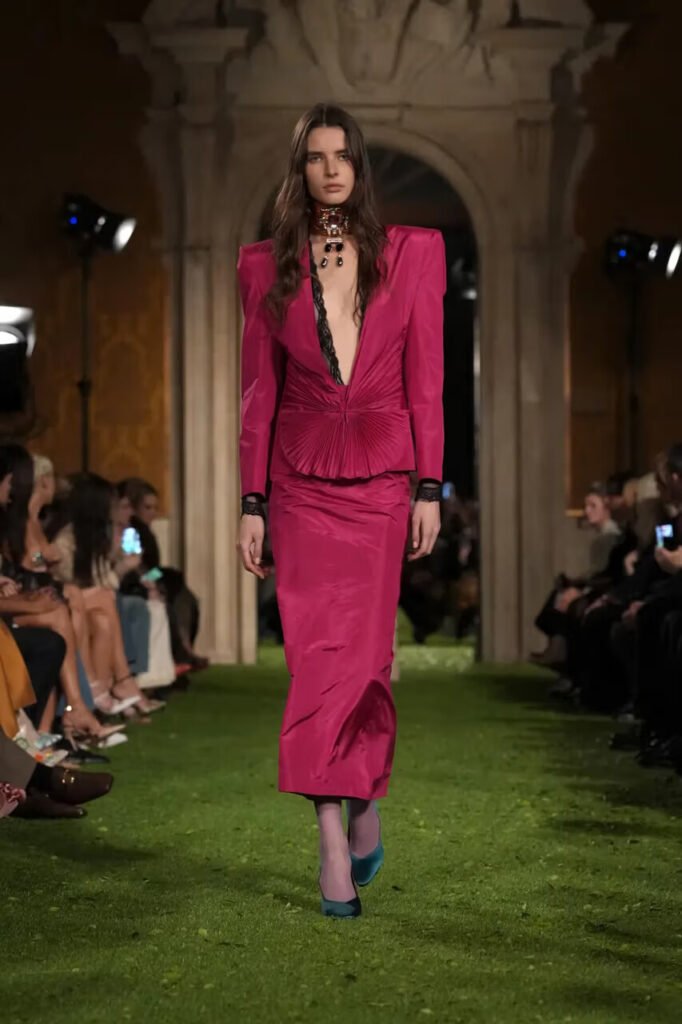 A model walks the Valentino FW26 Runway