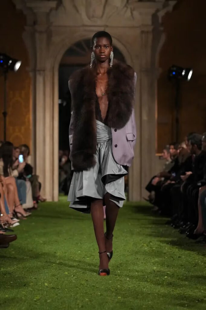 A model walks the Valentino FW26 Runway