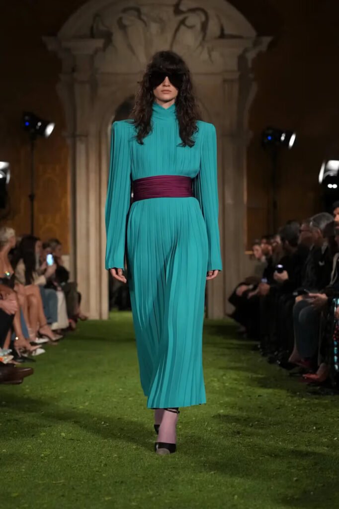 A model walks the Valentino FW26 Runway
