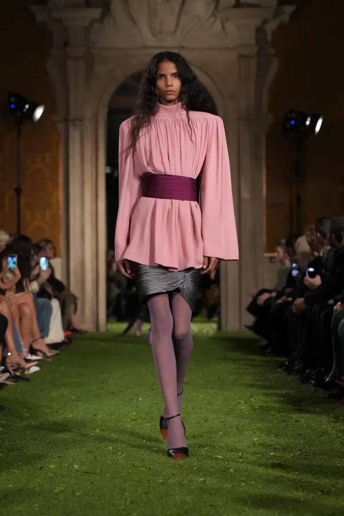 A model walks the Valentino FW26 Runway