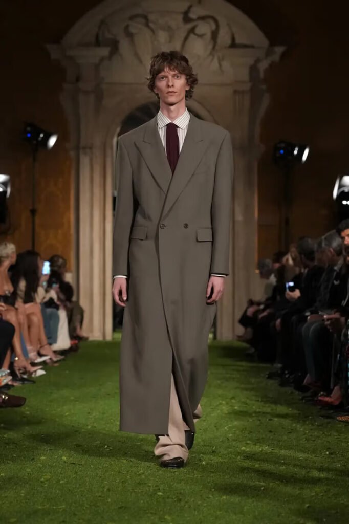 A model walks the Valentino FW26 Runway