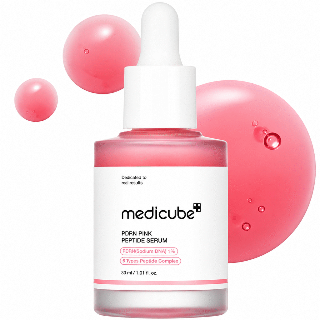 Medicube-PDRN-Pink-Peptide-Serum-30ml-dropper-bottle