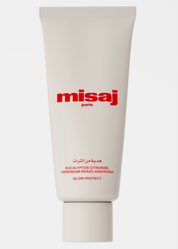 Misaj-Paris-Glow-Protect-cream-tube-with-eucalyptus-geranium-rosat-and-andiroba