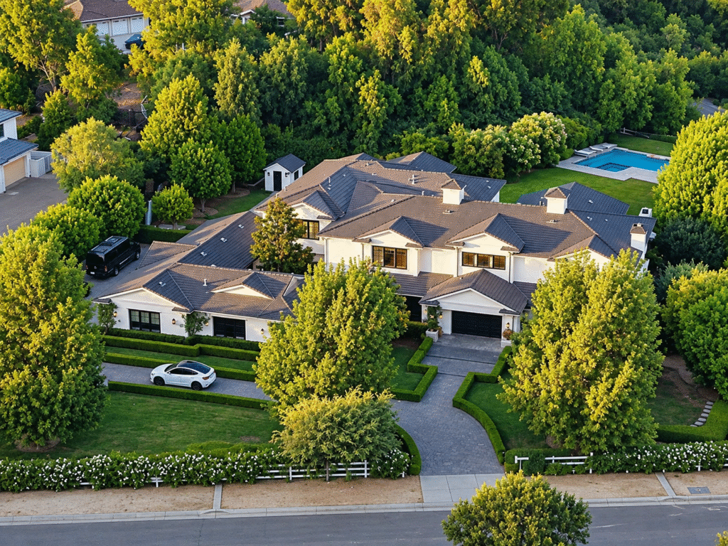 Aerial view of Kylie Jenner's Hidden Hills estate