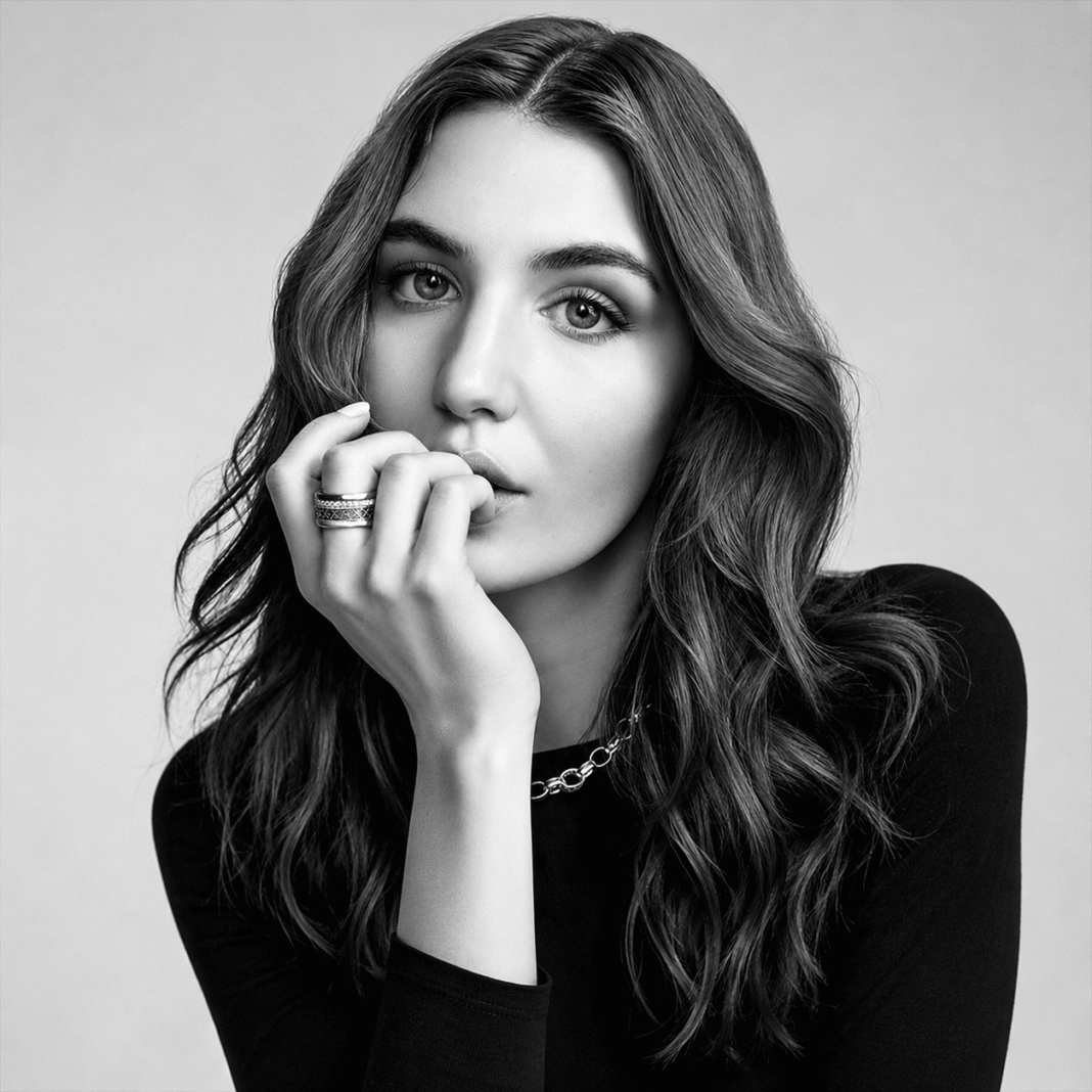 Sophie Nélisse wearing a Birks Dare to Dream stacked ring